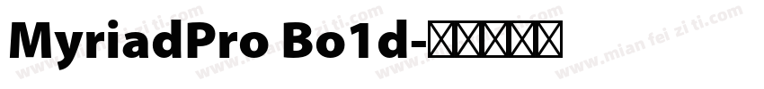 MyriadPro Bo1d字体转换